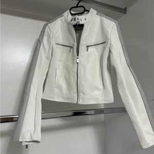 FB sister White leather jacket